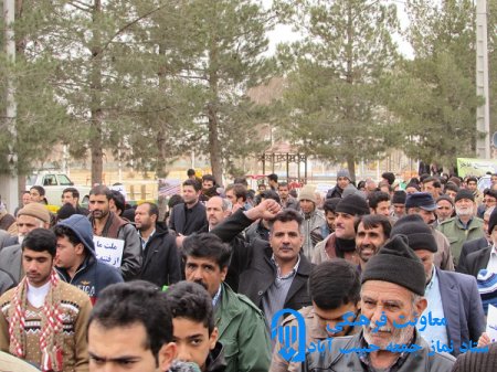 جلوه ای از حضور مردم بخش حبیب آباد در راهپیمایی 22 بهمن 94